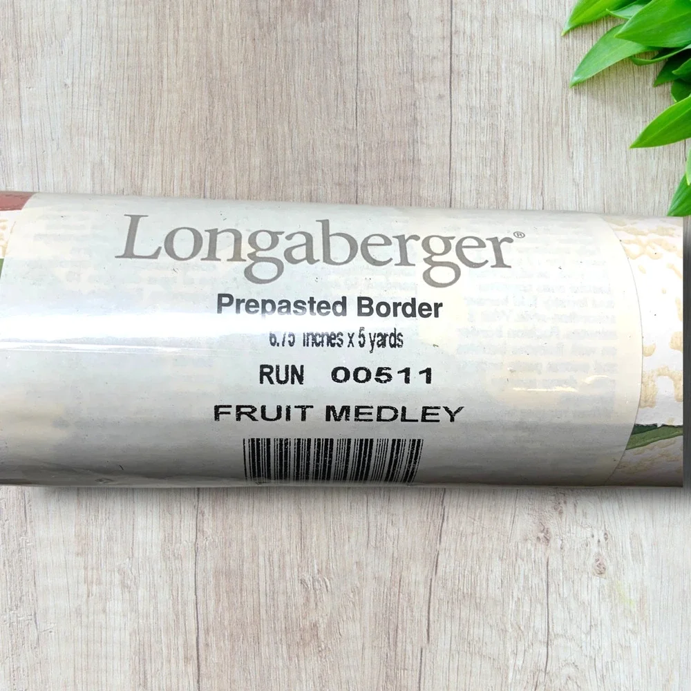 Vintage Longaberger Fruit Medley Wallpaper Border 4 Rolls 60 Ft NEW Y2K